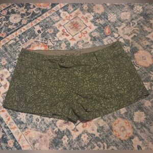 Rue21 Olive Green Patterned Shorts Sz M